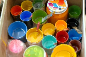 Темперные краски для росписи дымковской игрушки